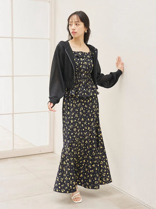Sustainable Fruit Print Shirred Blouse