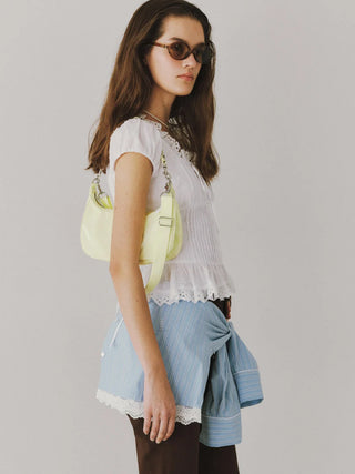 Lace Detail Stripe Shirt