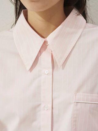 Lace Detail Stripe Shirt