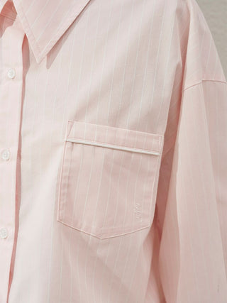 Lace Detail Stripe Shirt
