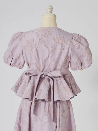 Jacquard Peplum Blouse