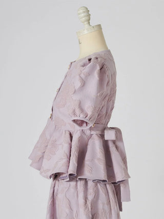 Jacquard Peplum Blouse