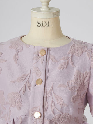 Jacquard Peplum Blouse