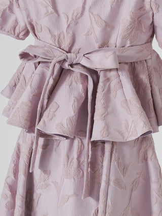 Jacquard Peplum Blouse