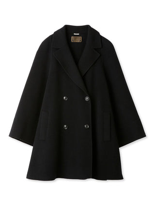 River Flare Oversized Coat in black, Premium Fashionable Women's Tops Collection at SNIDEL USA