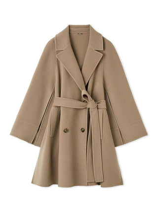 River Flare Cape Coat in Camel, Premium Women's Outwear at SNIDEL USA