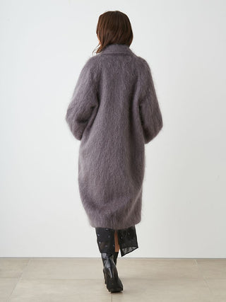 Shaggy Long Coat in DARK GRAY, Premium Women's Outwear at SNIDEL USA.