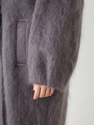 Shaggy Long Coat in DARK GRAY, Premium Women's Outwear at SNIDEL USA.