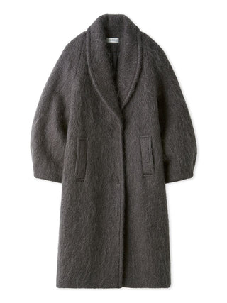 Shaggy Long Coat in DARK GRAY, Premium Women's Outwear at SNIDEL USA.