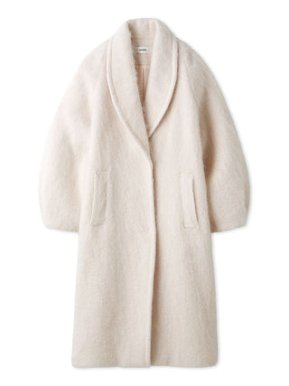 Shaggy Long Coat in IVORY, Premium Women's Outwear at SNIDEL USA.