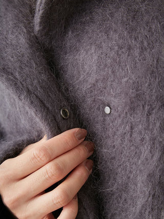 lavender Shaggy Middle Blouson Close up