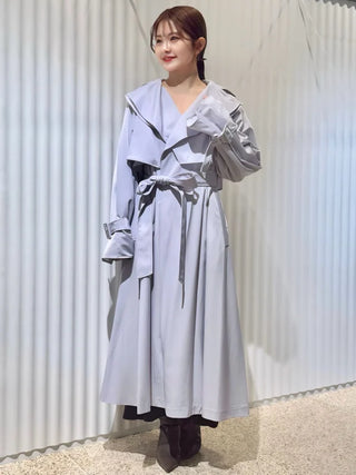 Sustainable Layered Gloss Trench Coat