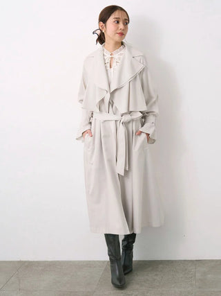 Sustainable Layered Gloss Trench Coat