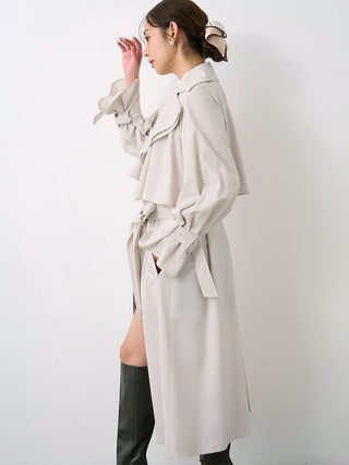 Sustainable Layered Gloss Trench Coat