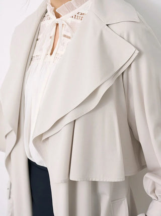 Sustainable Layered Gloss Trench Coat