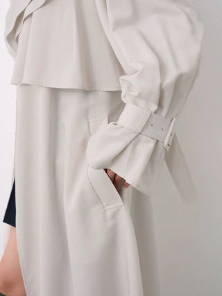 Sustainable Layered Gloss Trench Coat