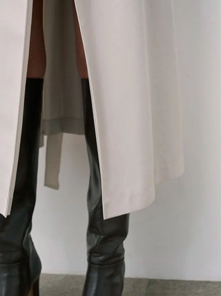 Sustainable Layered Gloss Trench Coat