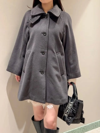 Stand Collar Mid-Length Coat
