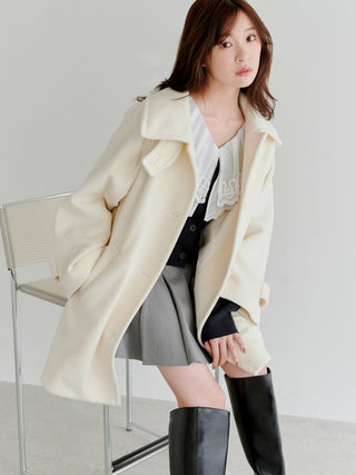 Stand Collar Mid-Length Coat