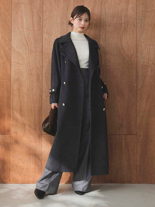 Wool Cashmere Stand Collar Coat