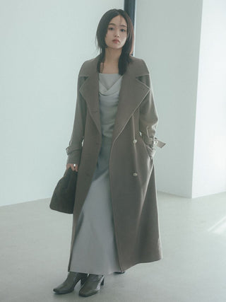 Wool Cashmere Stand Collar Coat