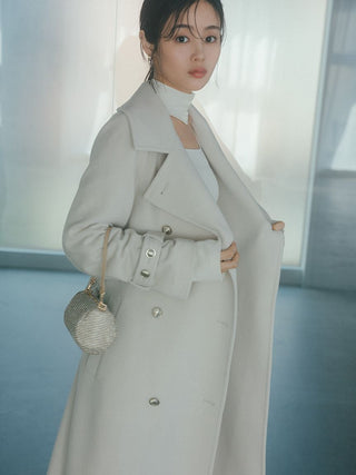 Wool Cashmere Stand Collar Coat