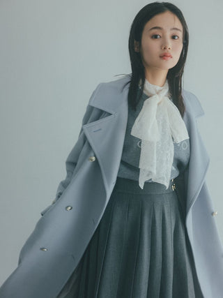 Wool Cashmere Stand Collar Coat