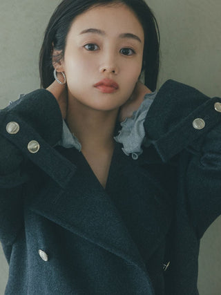 Wool Cashmere Stand Collar Coat