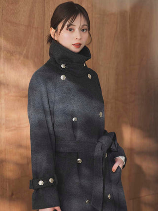 Wool Cashmere Stand Collar Coat