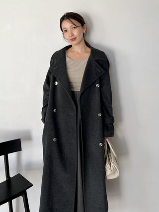 Wool Cashmere Stand Collar Coat