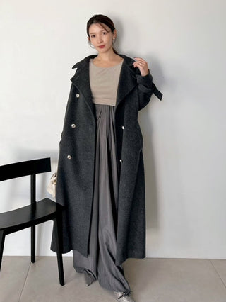 Wool Cashmere Stand Collar Coat