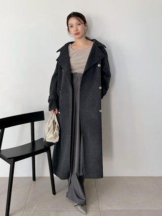 Wool Cashmere Stand Collar Coat
