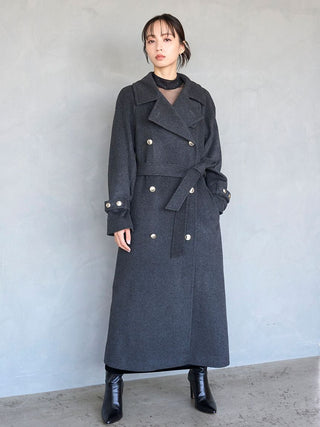 Wool Cashmere Stand Collar Coat