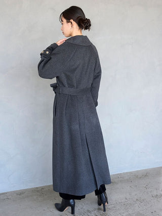 Wool Cashmere Stand Collar Coat