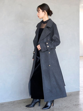 Wool Cashmere Stand Collar Coat