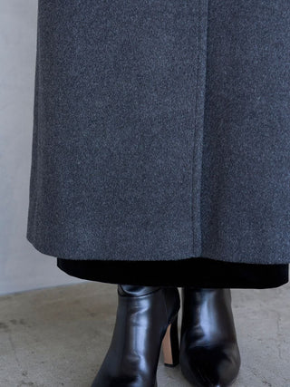 Wool Cashmere Stand Collar Coat