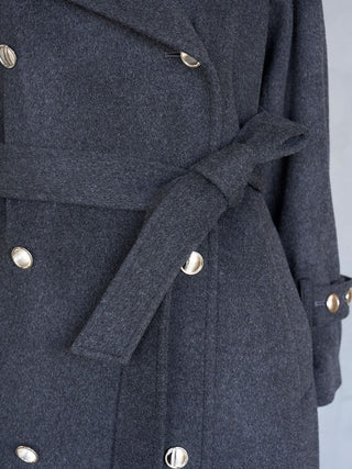 Wool Cashmere Stand Collar Coat