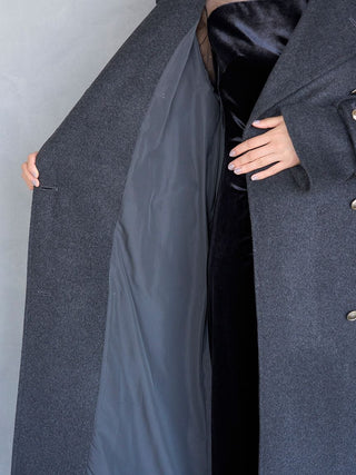 Wool Cashmere Stand Collar Coat