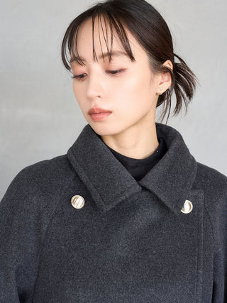 Wool Cashmere Stand Collar Coat