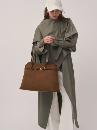 Sustainable Layered Cape Trench Coat