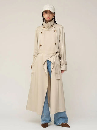 Sustainable Layered Cape Trench Coat