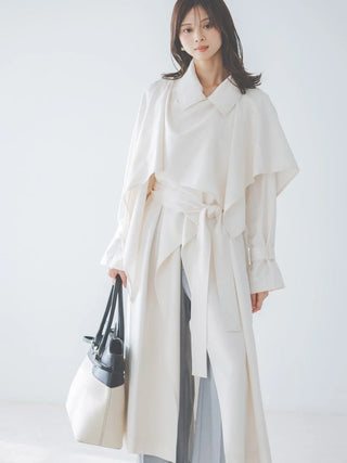 Sustainable Layered Cape Trench Coat