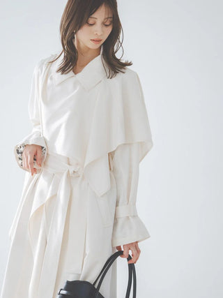 Sustainable Layered Cape Trench Coat