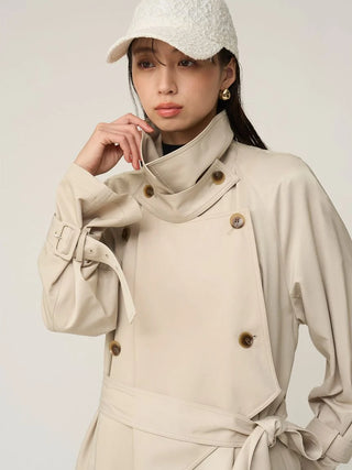 Sustainable Layered Cape Trench Coat