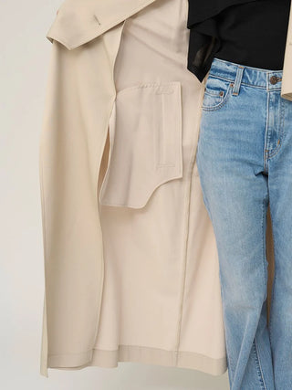 Sustainable Layered Cape Trench Coat