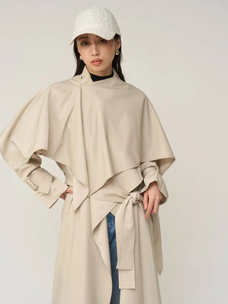 Sustainable Layered Cape Trench Coat