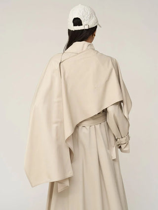 Sustainable Layered Cape Trench Coat