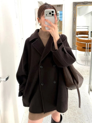 Premium Double-Breasted Mid-Length Coat