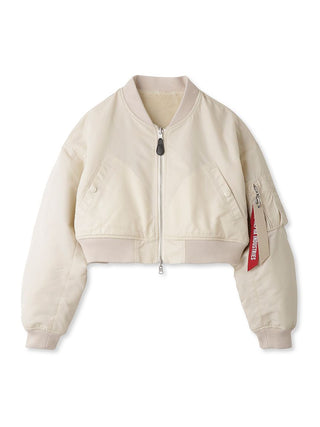 SNIDEL×ALPHA Cropped Jacket in Off White, Premium Fashionable Women's Tops Collection at SNIDEL USA