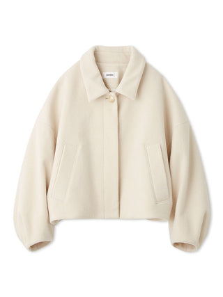 Cocoon Middle Jacket in Ivory, Premium Women's Outwear at SNIDEL USA